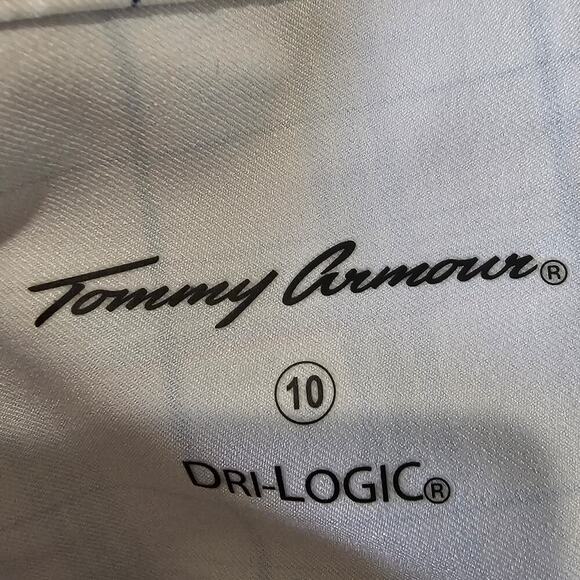 Tommy Armour Dri-Logic Plaid Golf Shorts White / Blue Size 10 - Picture 3 of 5